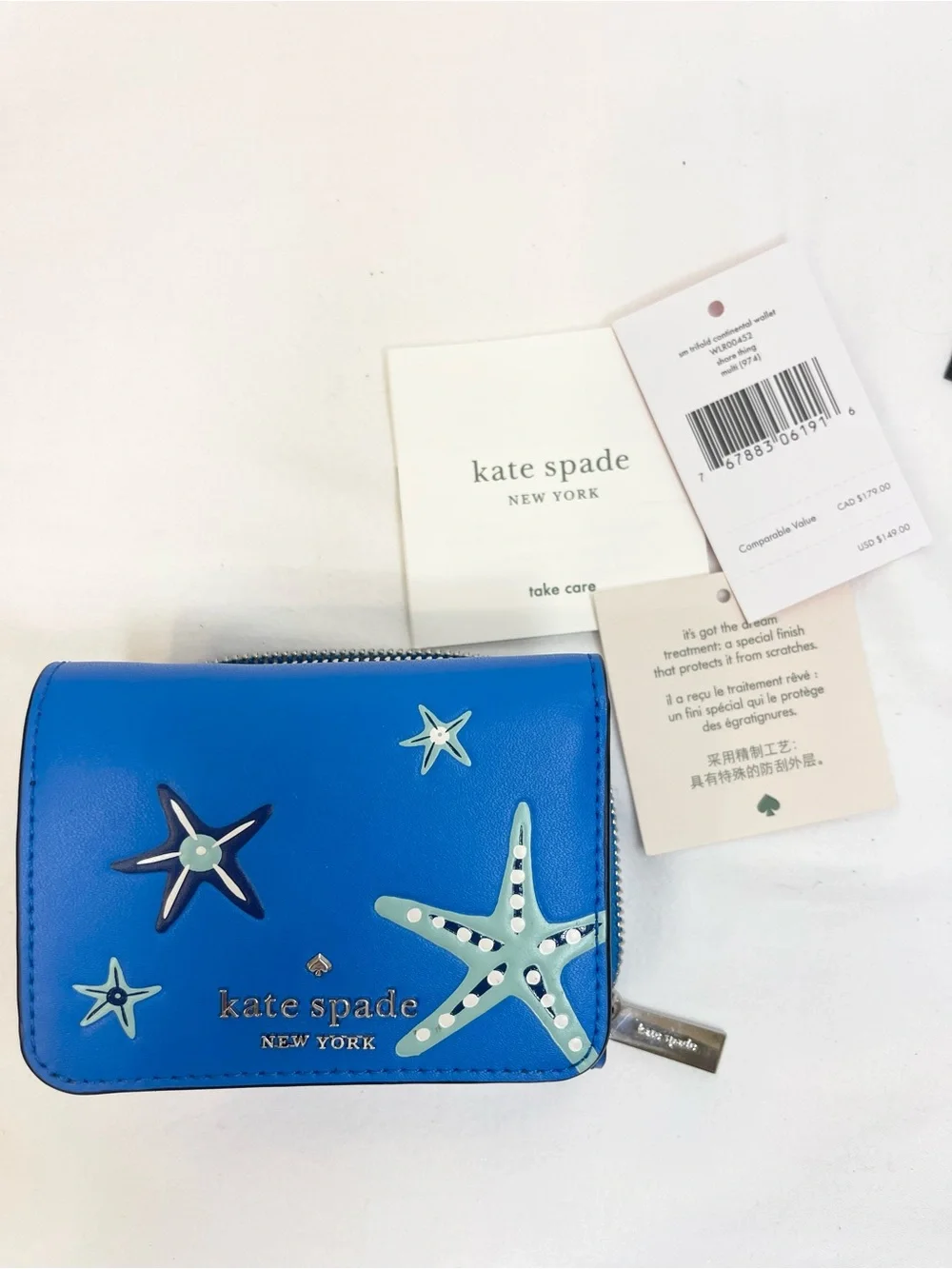 Kate Spade Shore Thing Small Trifold Continental Wallet NWT